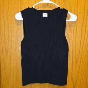Abercrombie & Fitch Black Ribbed Knit Sweater Tank